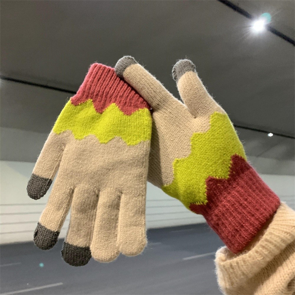 Unisex Fleece Lined Windproof Gloves for Women Men Device Compatible Winter