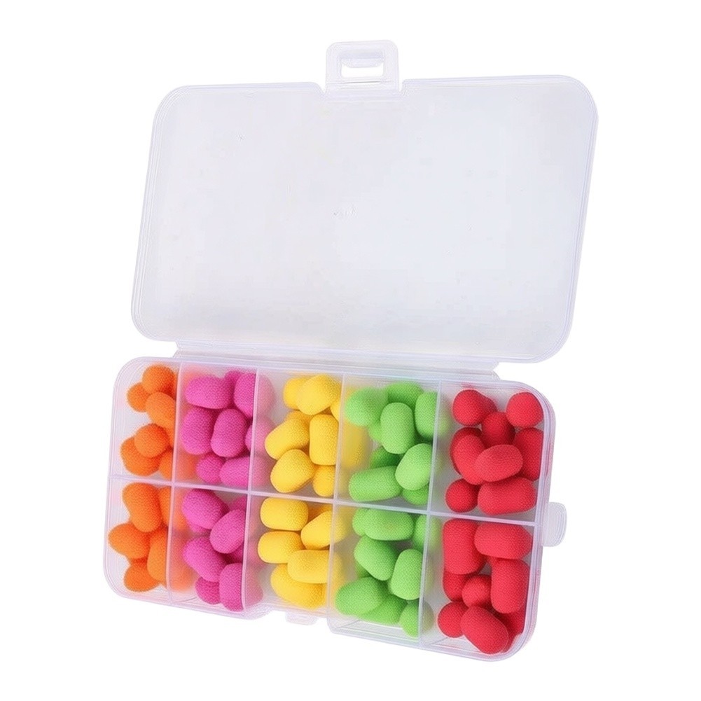 100pcs Foam Oval Floating Beads for Carp Baiting and Grass Lure Fishing