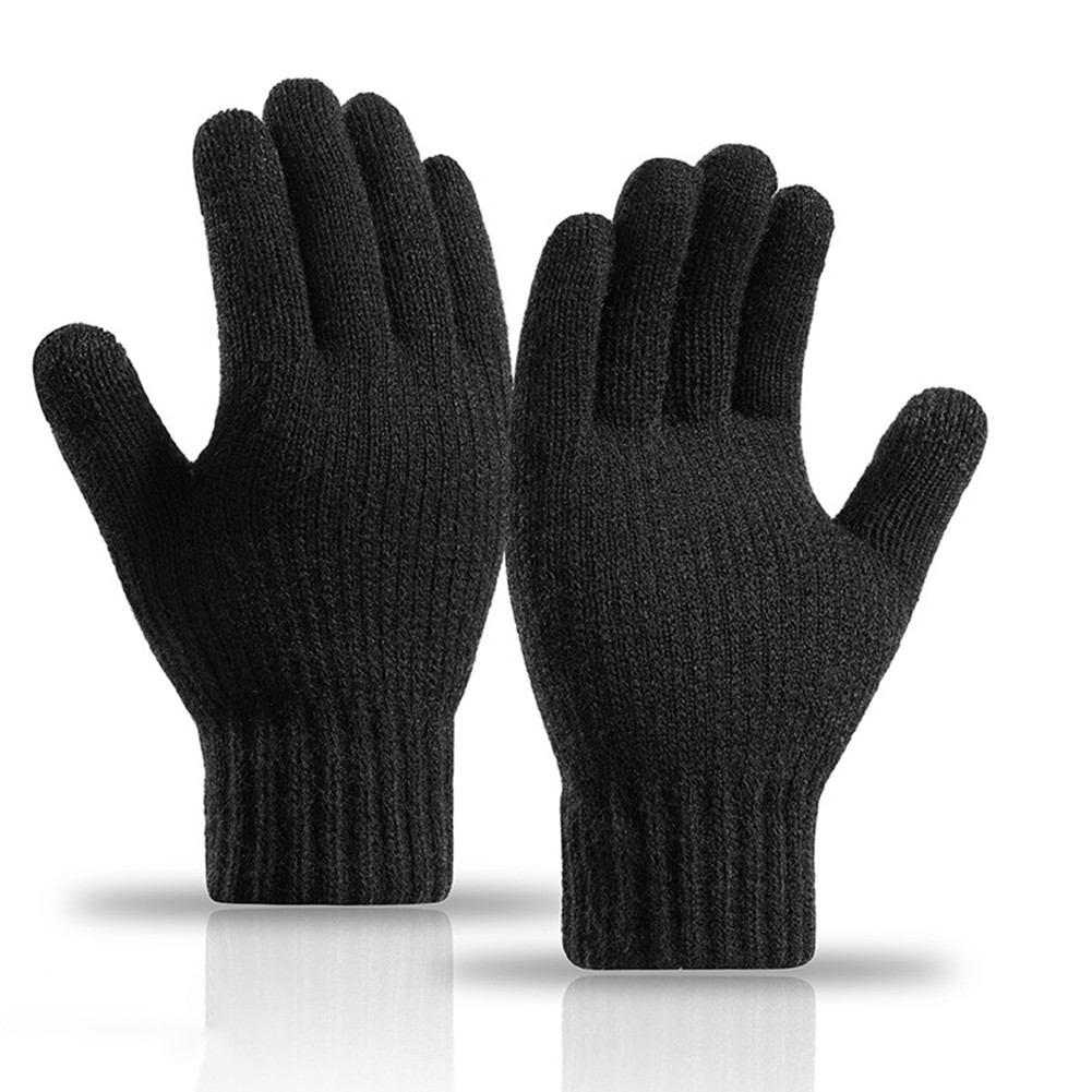 Screen Compatible Winter Gloves Fleece Lined for Skiing Commuting Walking