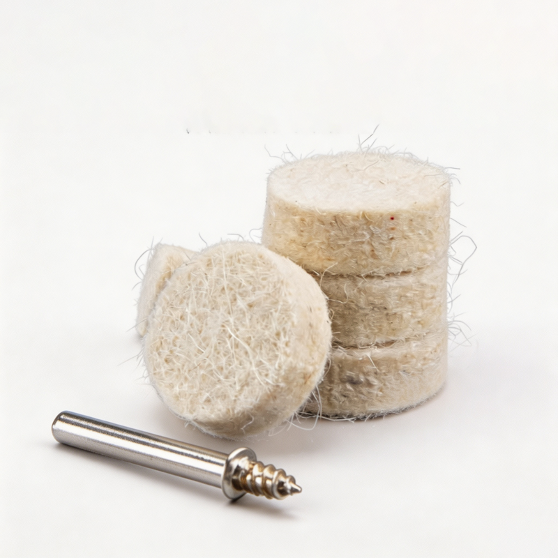 10pcs Wool Polishing Wheels with Mandrels for Jewelry Metal Maintenance