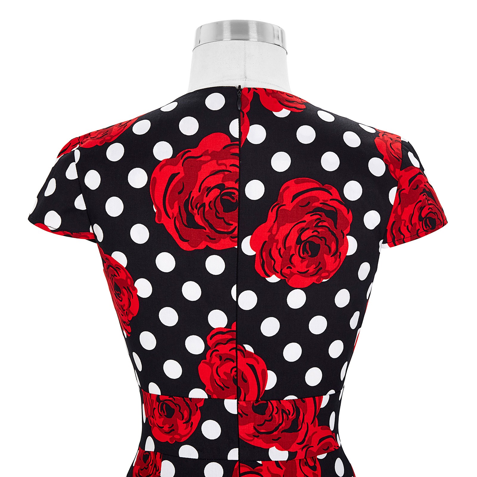 GK Elegant Cap Sleeve Retro Vintage Cotton Bodycon Dress (27 Patterns) - Picture 29 of 30