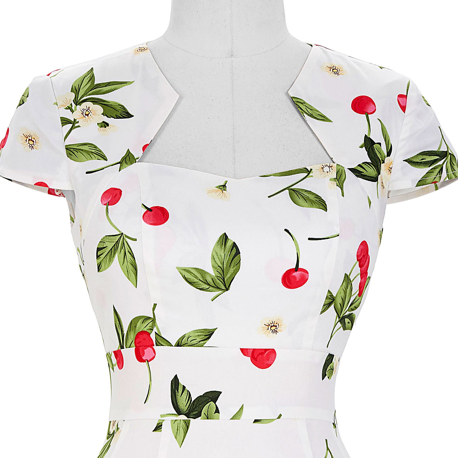 GK Elegant Cap Sleeve Retro Vintage Cotton Bodycon Dress (27 Patterns) - Picture 18 of 30