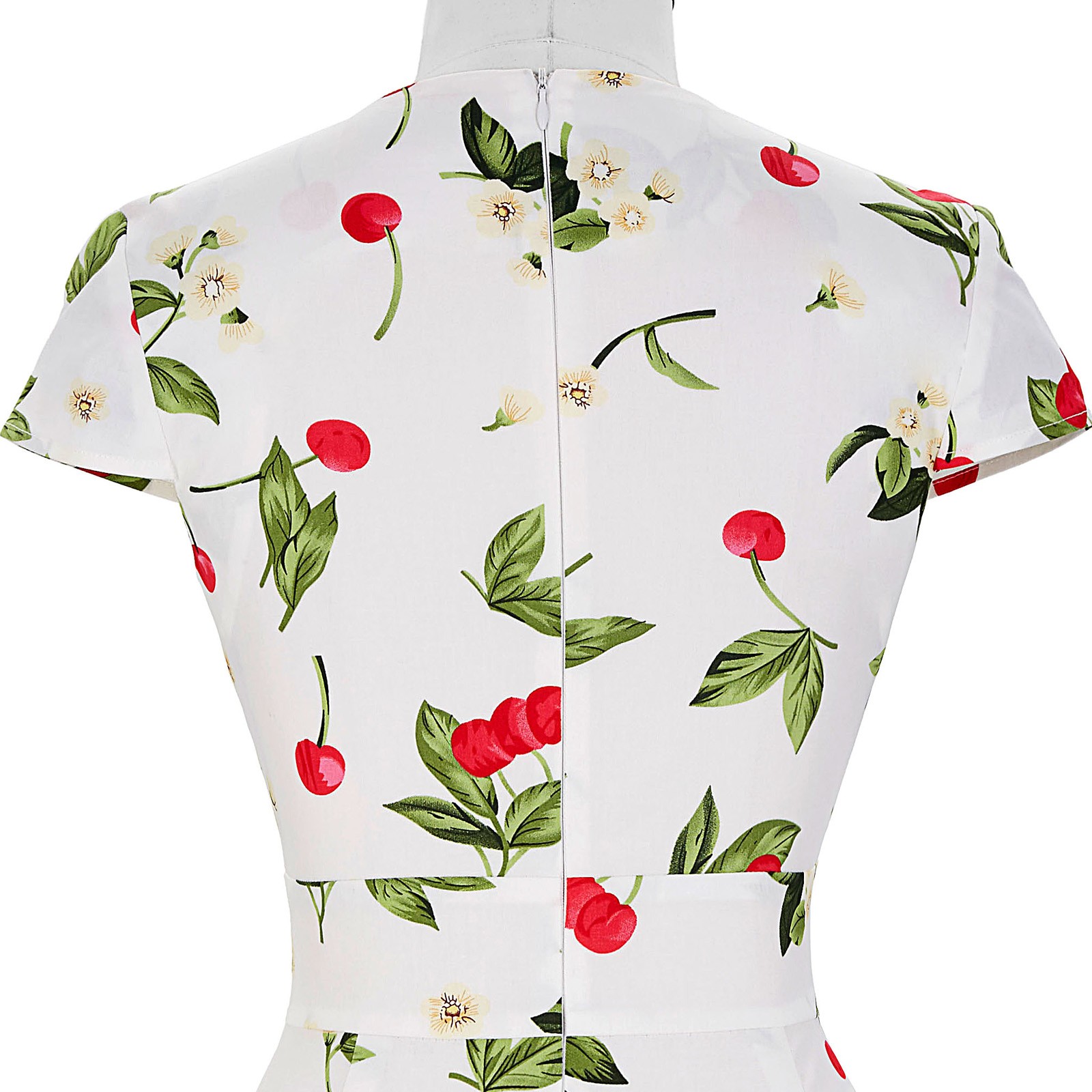 GK Elegant Cap Sleeve Retro Vintage Cotton Bodycon Dress (27 Patterns) - Picture 19 of 30