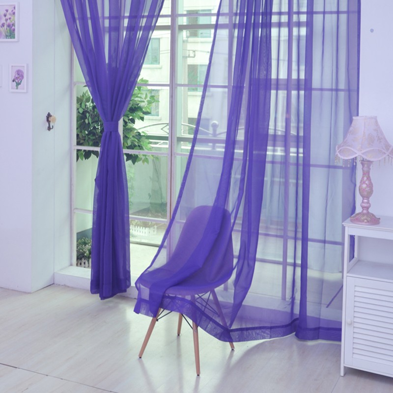 Tenda Moda Camera Pannello Sciarpa Tulle 2m*1m Decorazione Porta Divisoria - Foto 21 di 25