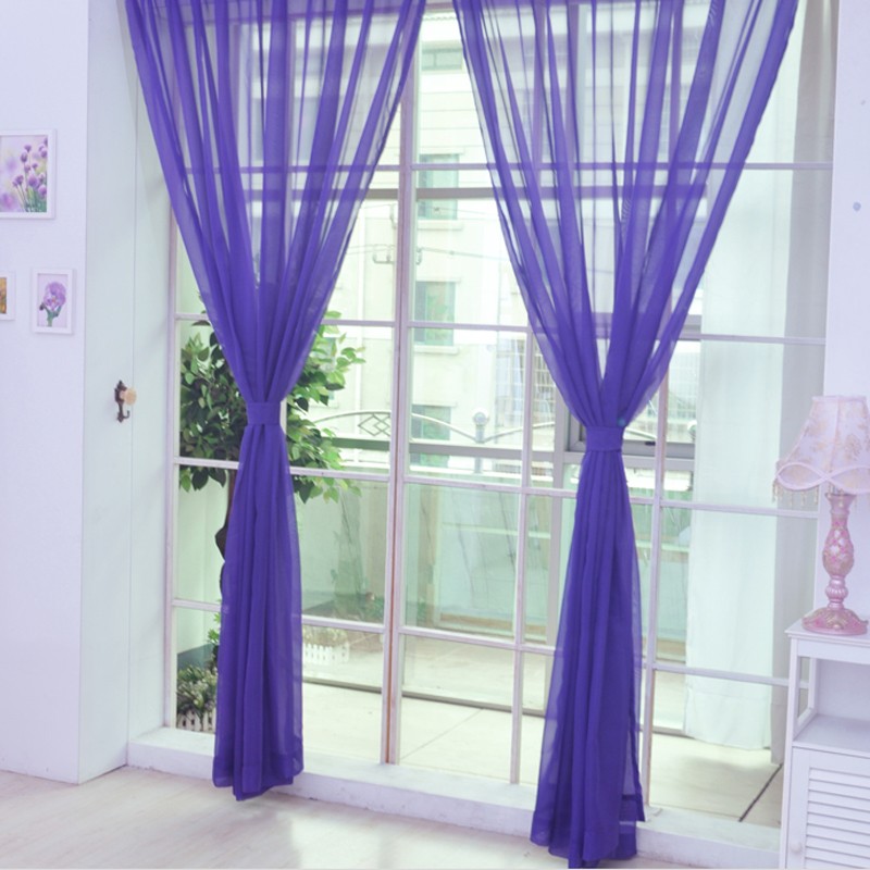 Tenda Moda Camera Pannello Sciarpa Tulle 2m*1m Decorazione Porta Divisoria - Foto 22 di 25
