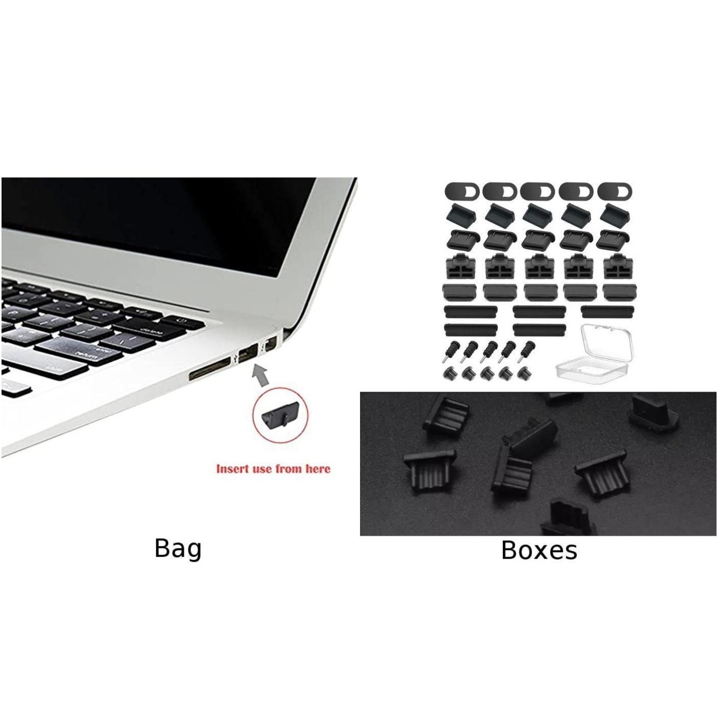 USB A Type Female Dust Covers for Laptop and Mobile Devices 40 Piece Set - Zdjęcie 12 z 22