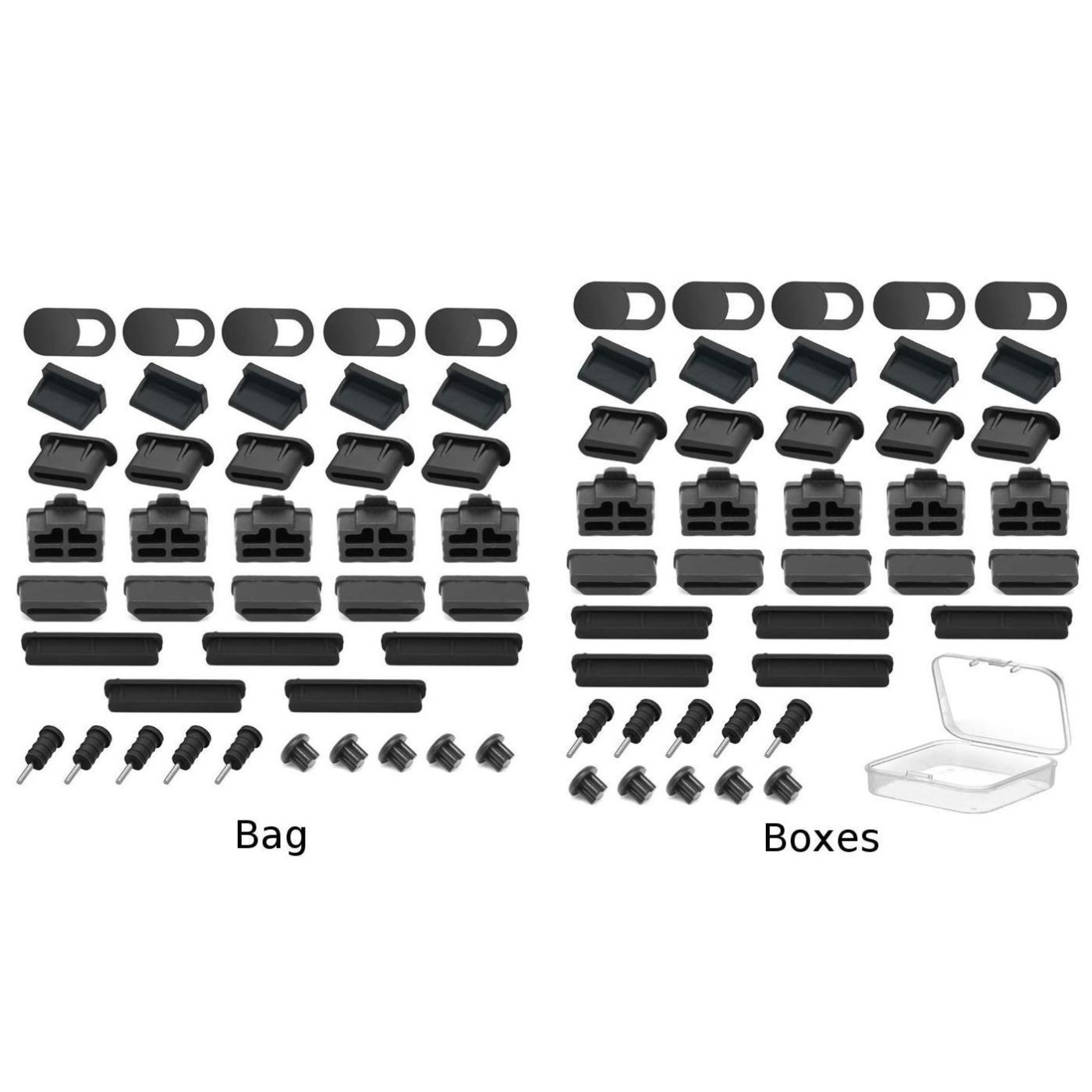 USB A Type Female Dust Covers for Laptop and Mobile Devices 40 Piece Set - Zdjęcie 11 z 22