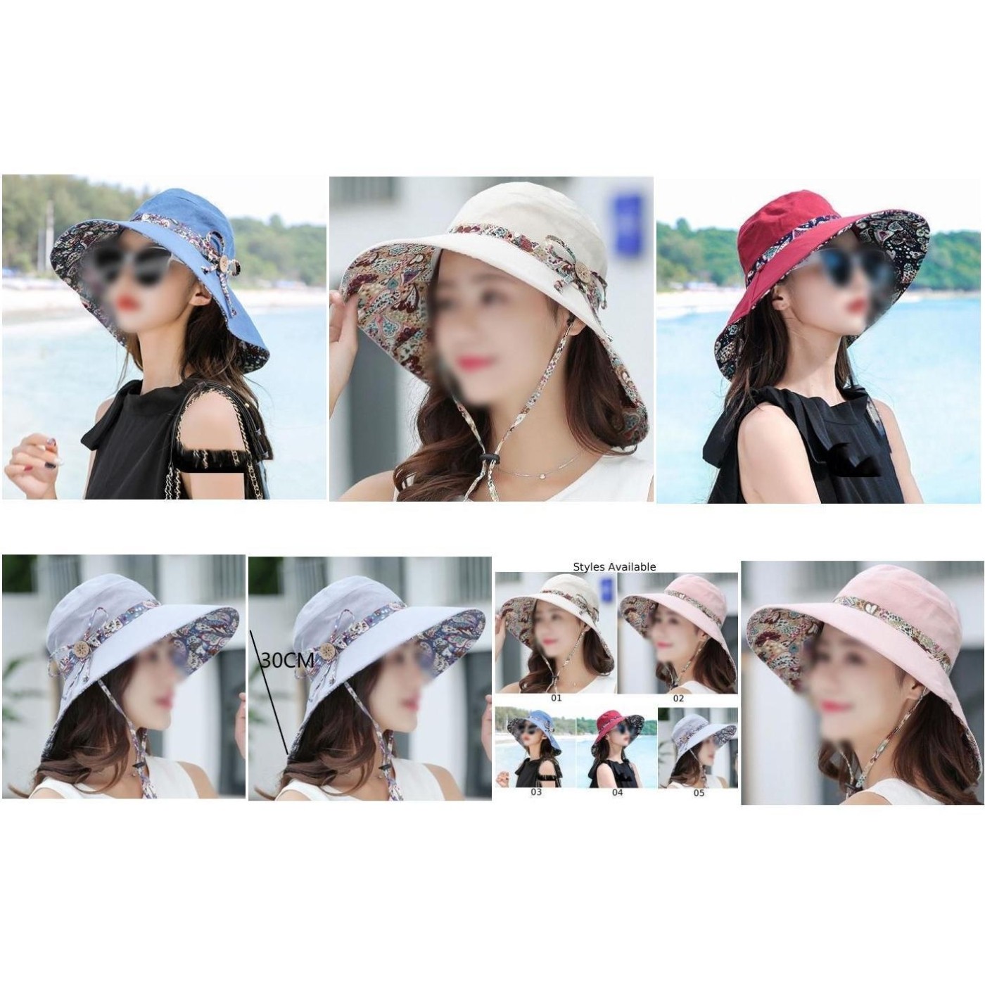 Chapeau de Soleil Respirant avec Imprimé Unique pour Protection Solaire vente en gros Extérieur Confortable