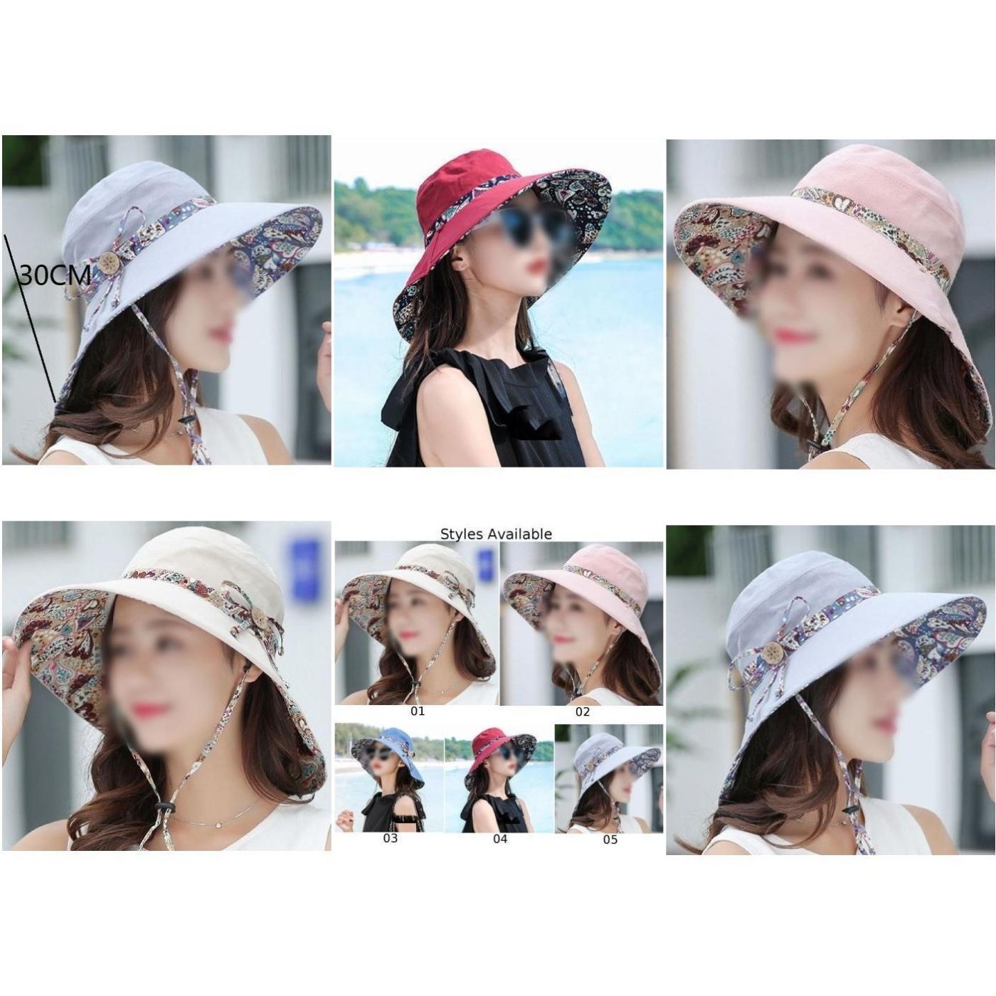 Chapeau de Soleil Respirant avec Imprimé Unique pour Protection Solaire vente en gros Extérieur Confortable