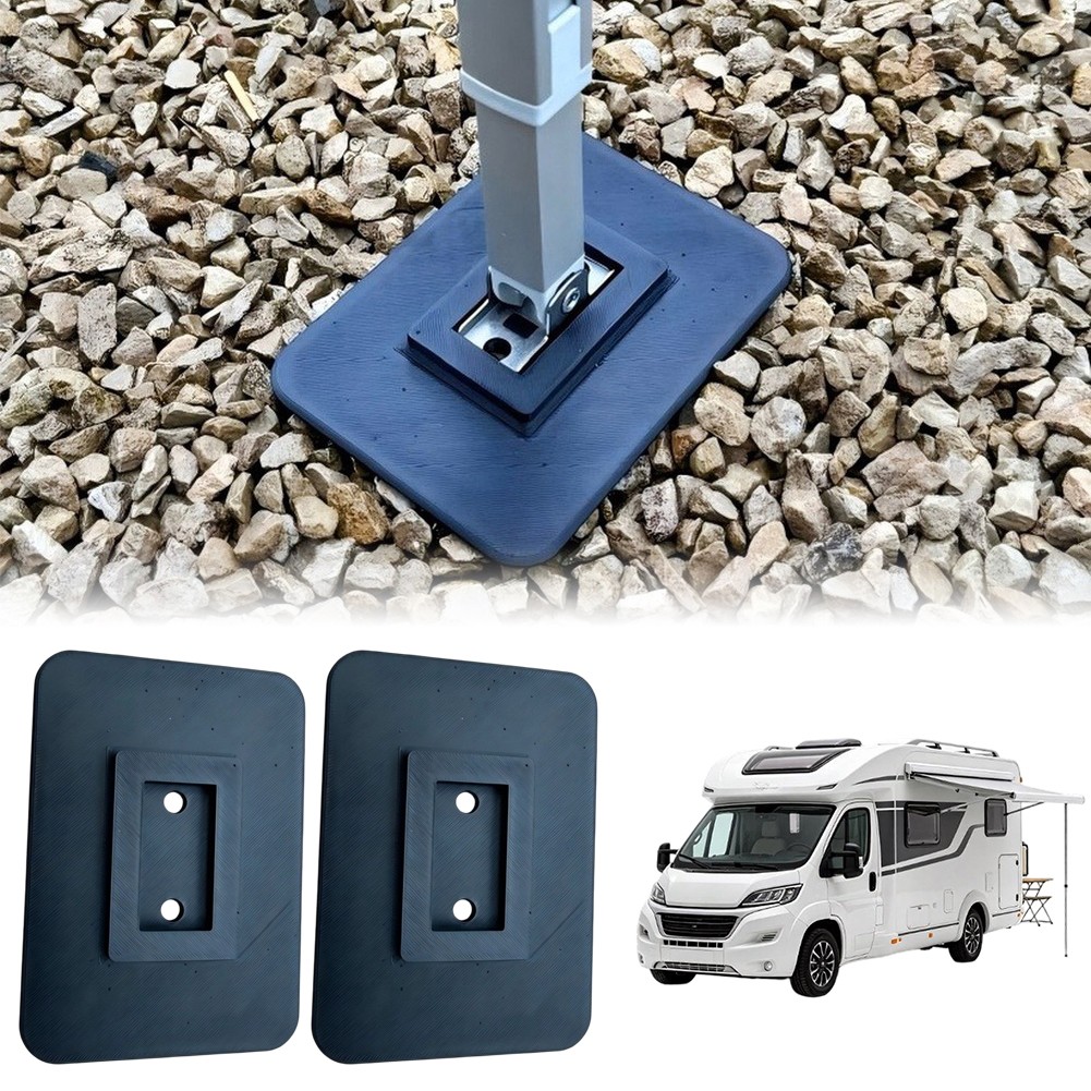 For RV Awning Feet 2 Pack for Camping Boats Beaches Leveling Blocks 14x10x1.2cm