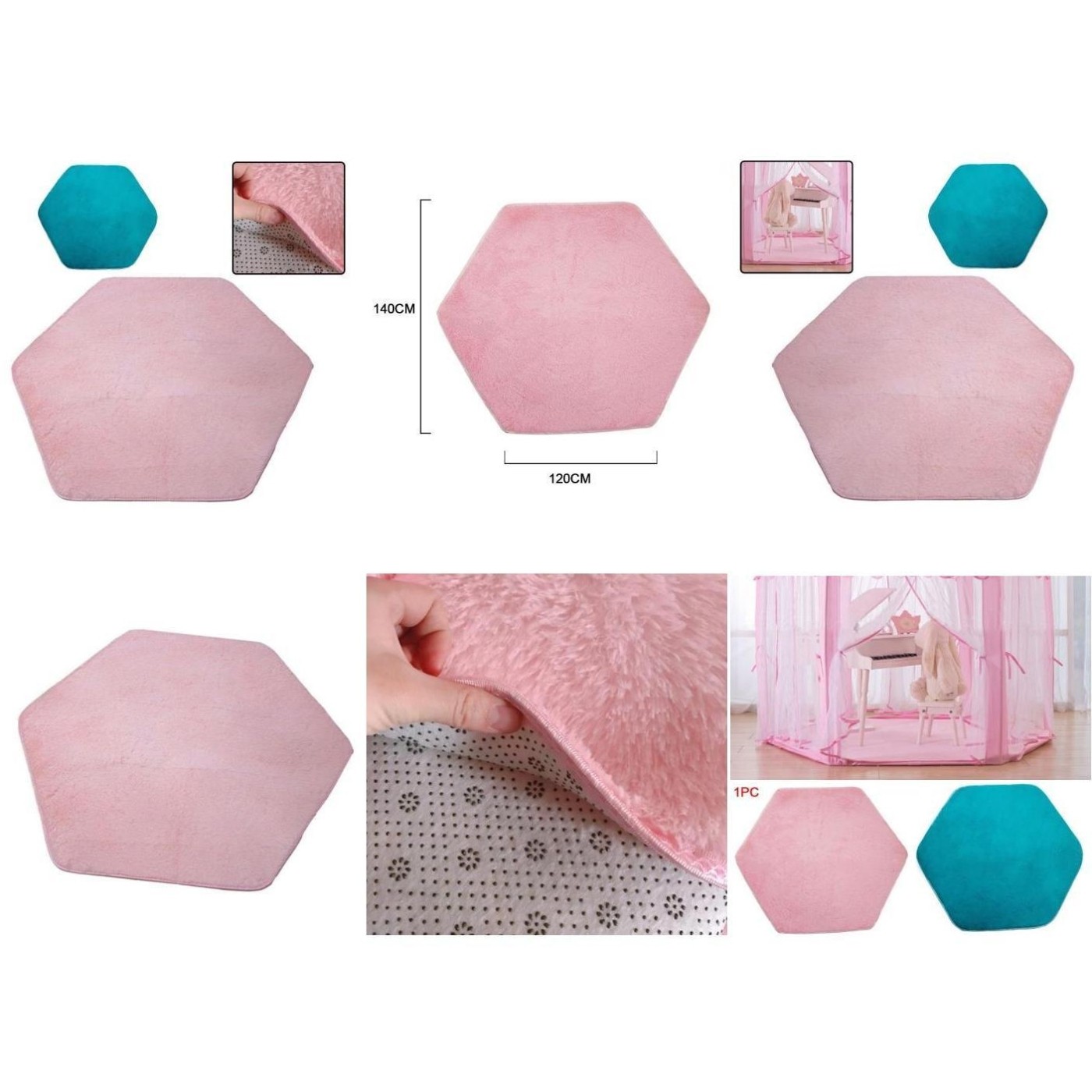 Unique Design Crawling Baby Princess Rug Multipurpose Functionality Use - Afbeelding 11 van 13