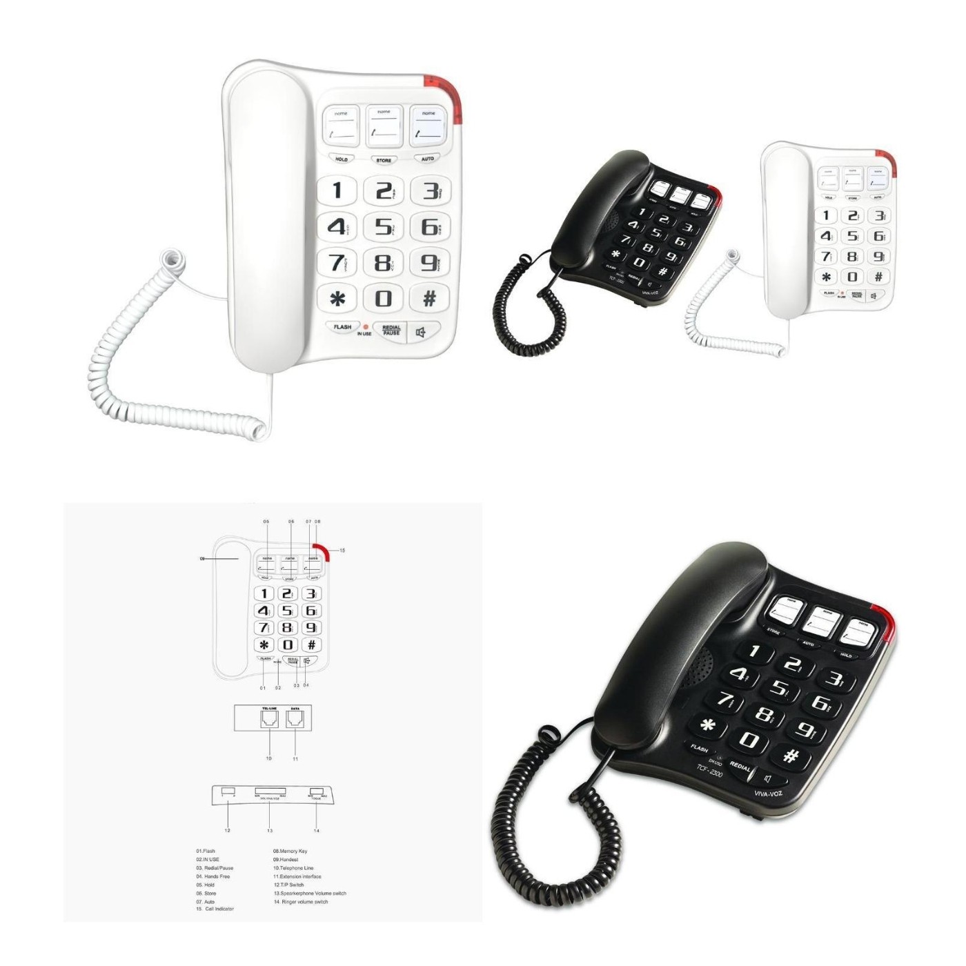 Loud Ringer and Memory Functionality in a Senior Friendly Big Button Phone - Zdjęcie 12 z 14