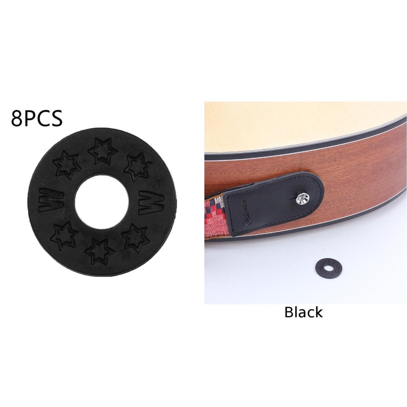 0,98x0,98x0,12 \" Gitara elektryczna Bas Zubeh?r Zapięcie paska gitarowego��PE czerwona - Zdjęcie 12 z 19