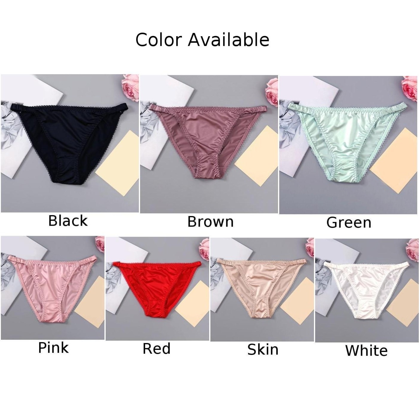 Slip Femme Ouvert Entrejambe En Soie - Sous-vêtement Sexy, Neuf Avec étiquettes, Fabriqué En Chine