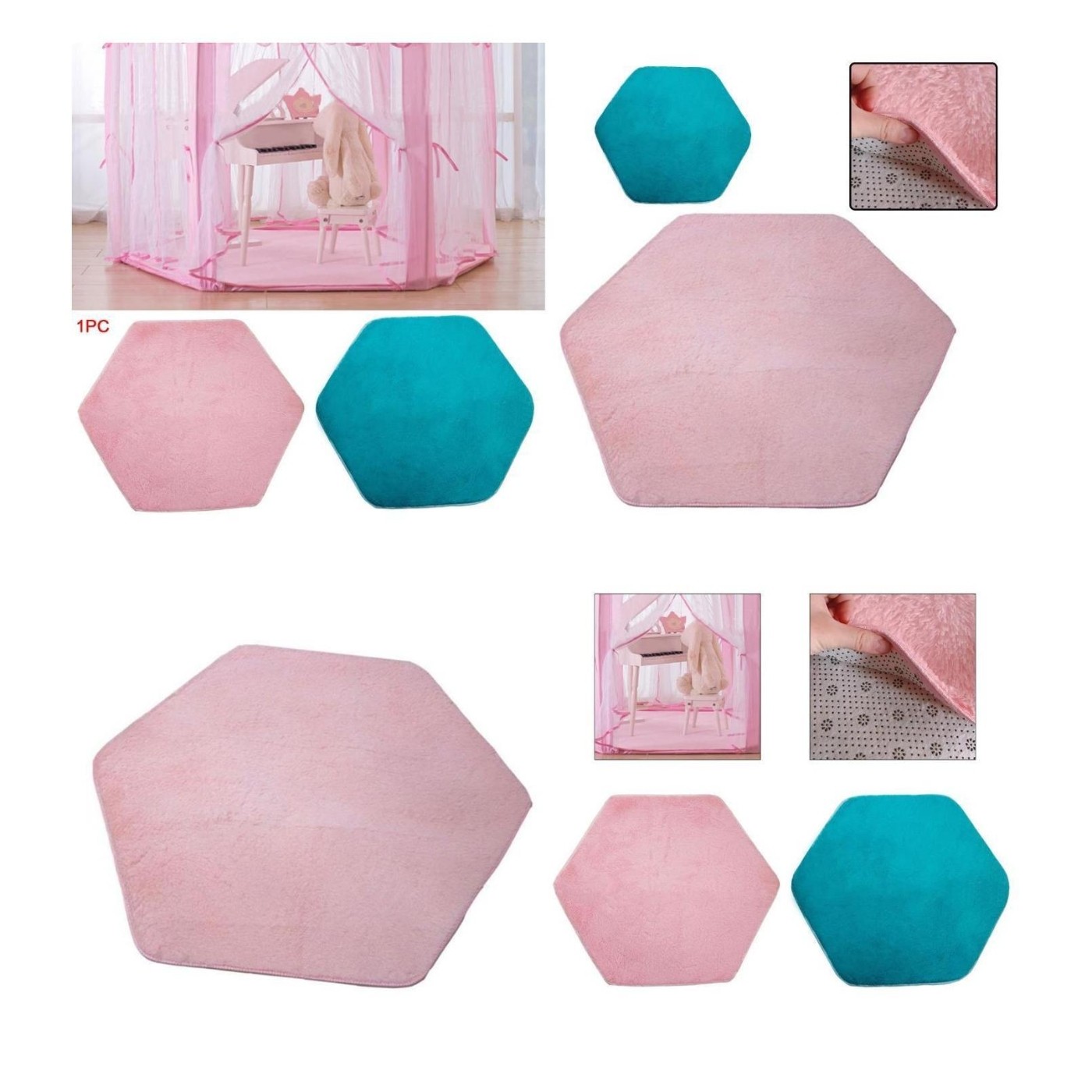 Unique Design Crawling Baby Princess Rug Multipurpose Functionality Use - Afbeelding 12 van 13