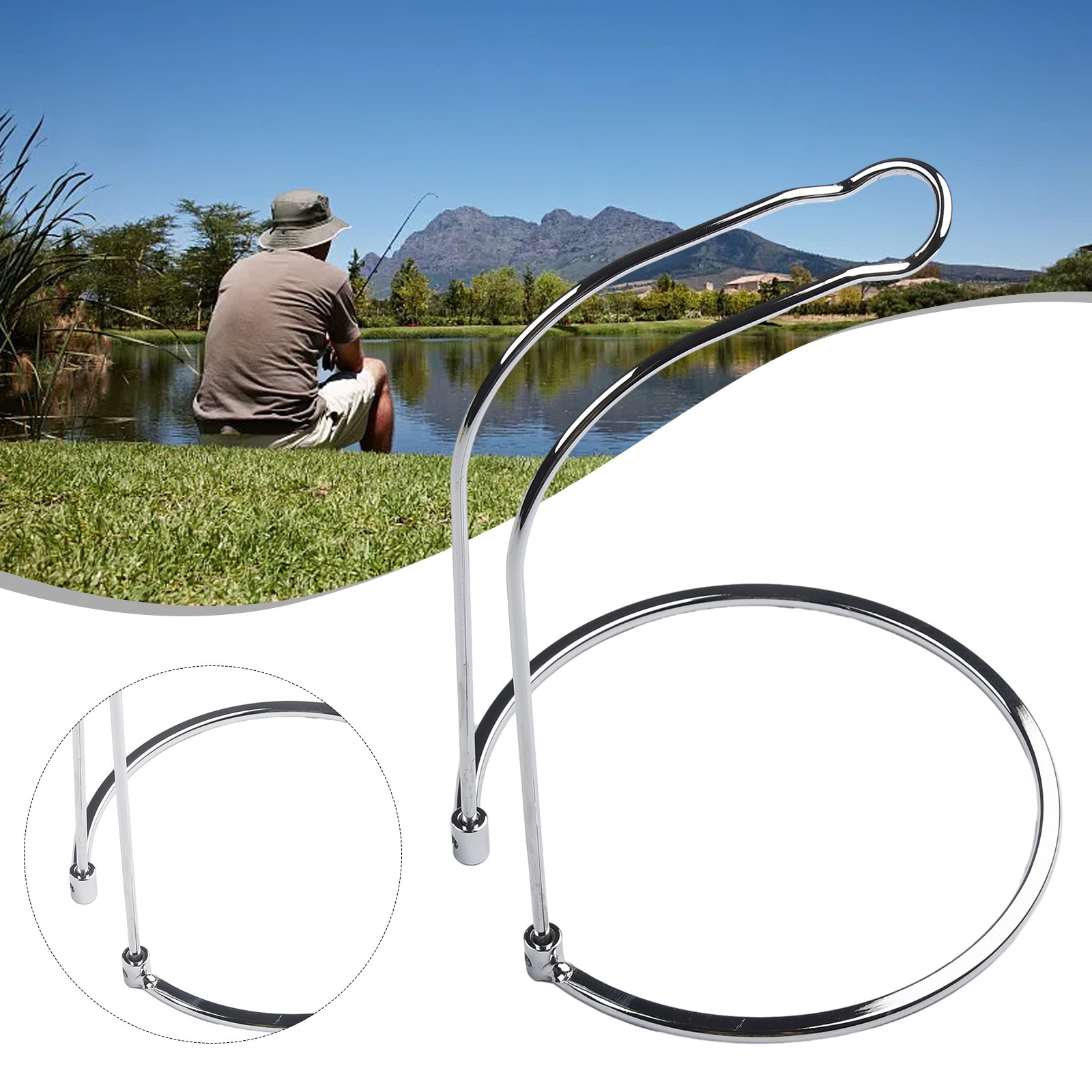 Brand New Fishing Reel Stand Fishing Reel Display Silver L Silver S 23*14.5cm - Picture 16 of 48
