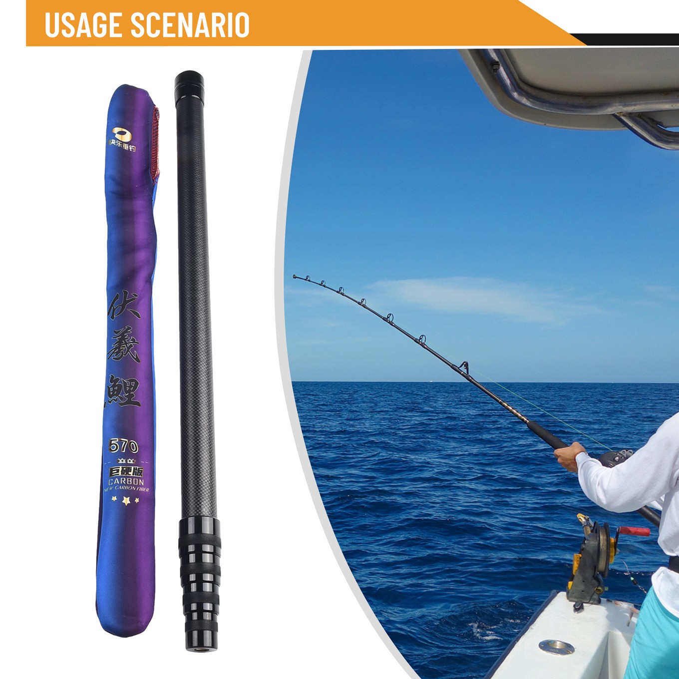 Strong and Durable Telescoping Fishing Net Handle Perfect for Heavy Fish