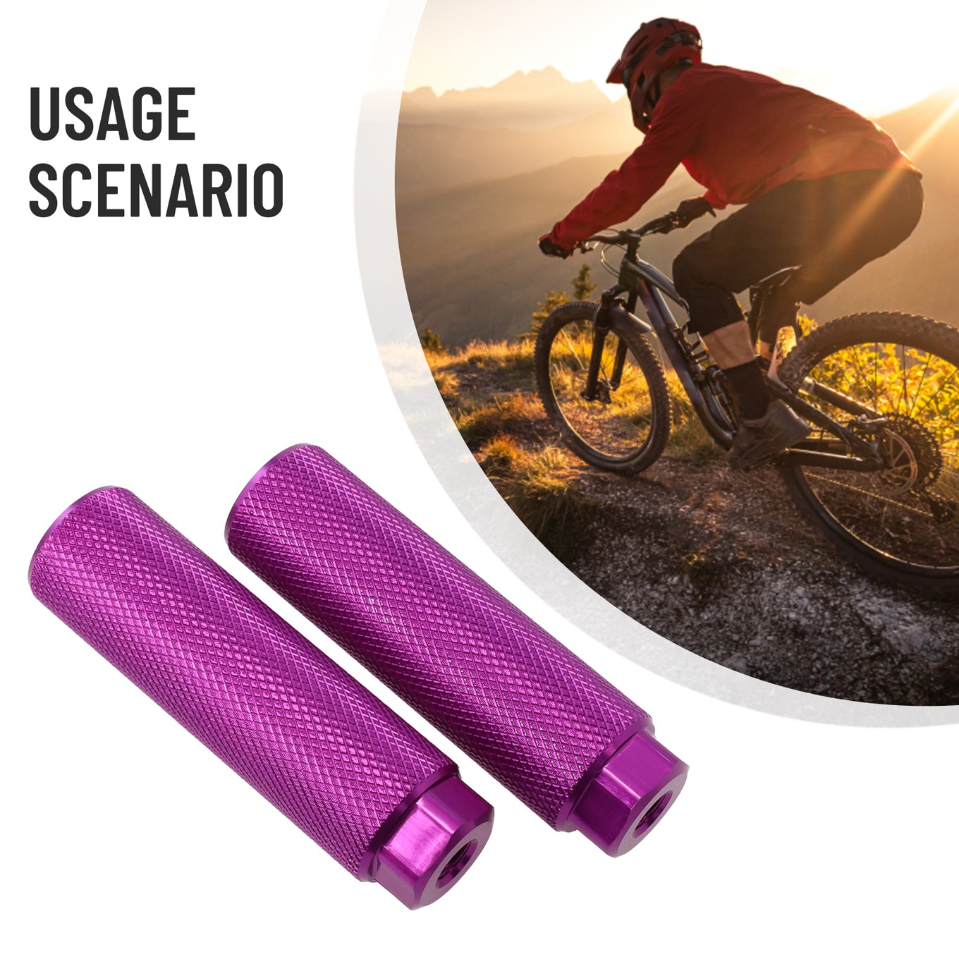 Clavijas de bicicleta de aleación de aluminio pie antideslizante para bicicleta BMX aptas para 3 ejes de 8 pulgadas - Imagen 36 de 43