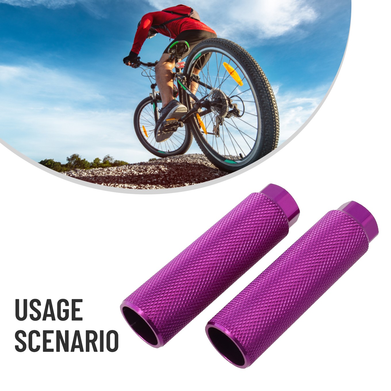 Clavijas de bicicleta de aleación de aluminio pie antideslizante para bicicleta BMX aptas para 3 ejes de 8 pulgadas - Imagen 37 de 43