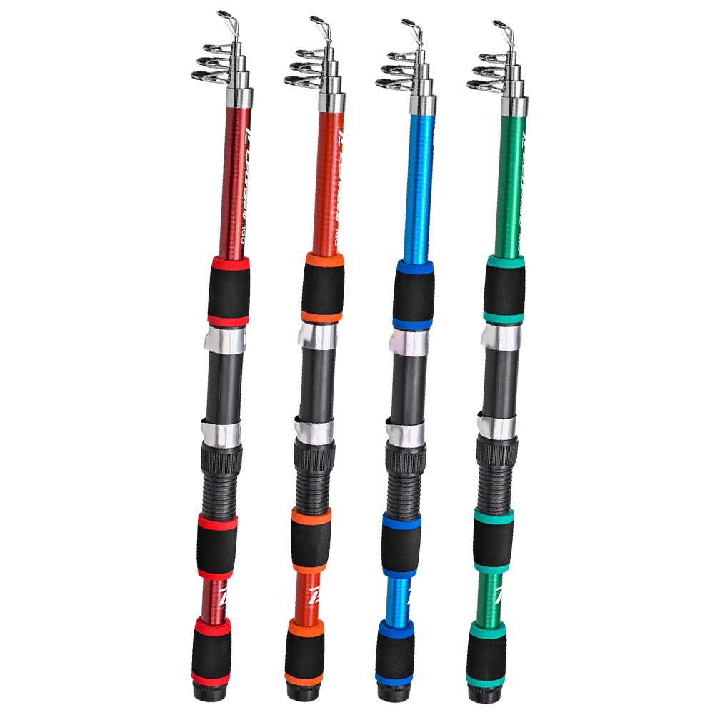 Outdoor Fishing Rod Lightweight Multicolor Red/orange/green/blue Small
