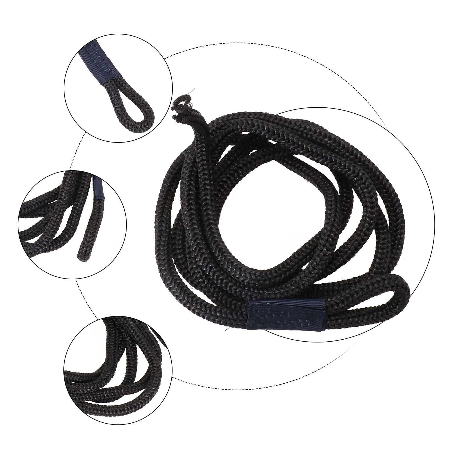 1 Pcs 4.9ft Boat Lines Rope Double Braid Nylon Line Lanyard Replacement New - Imagen 15 de 40
