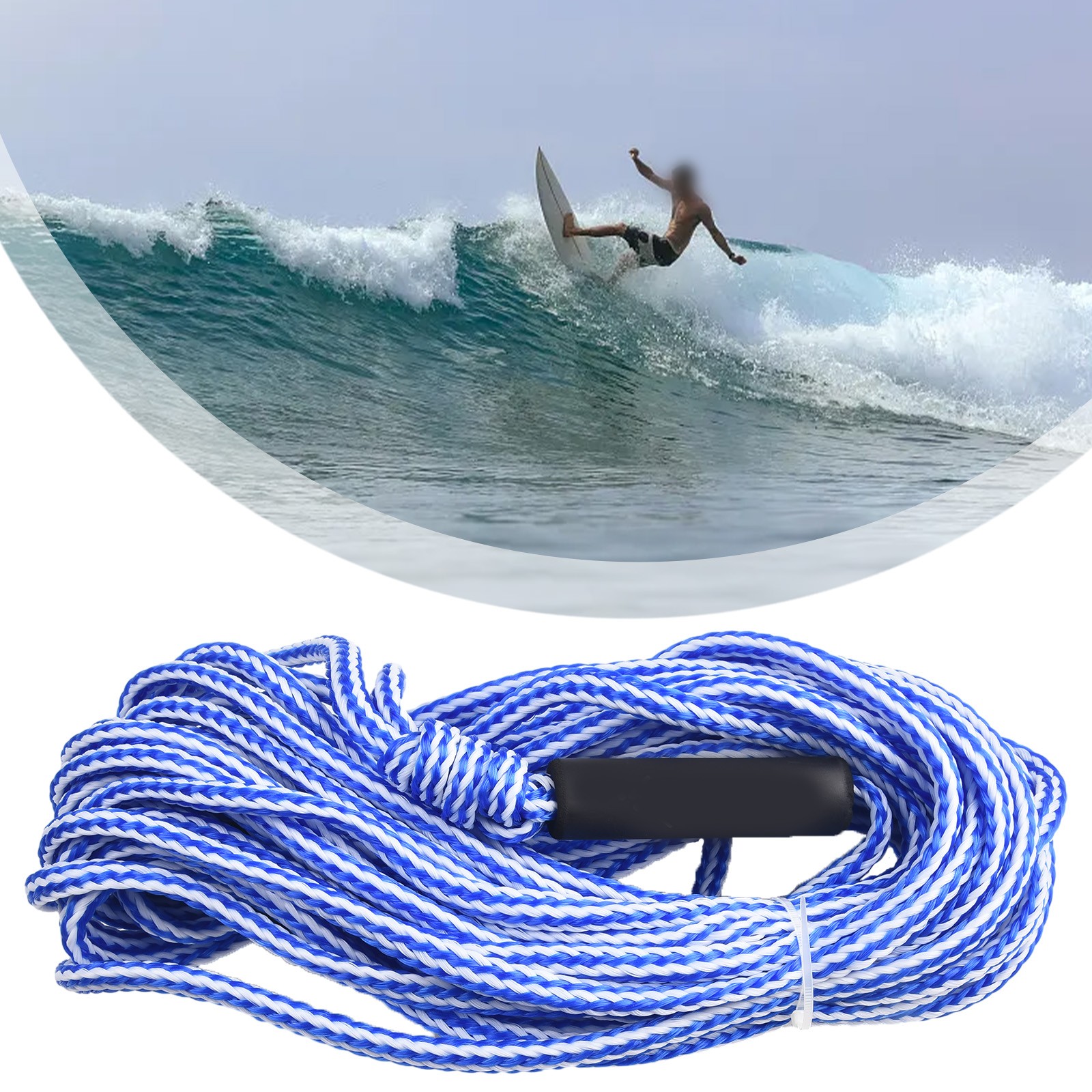Durable Surf Leash Kayak Tow Rope For 1-3 Rider Towable Strap UV