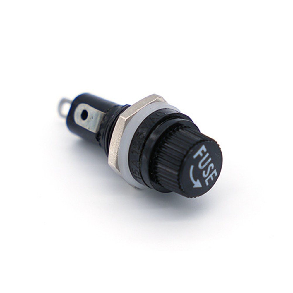 10PCS Black Fuse Holder with Screw Cap for 5x20mm Glass Fuses Pack of 10 - Produktbild 7
