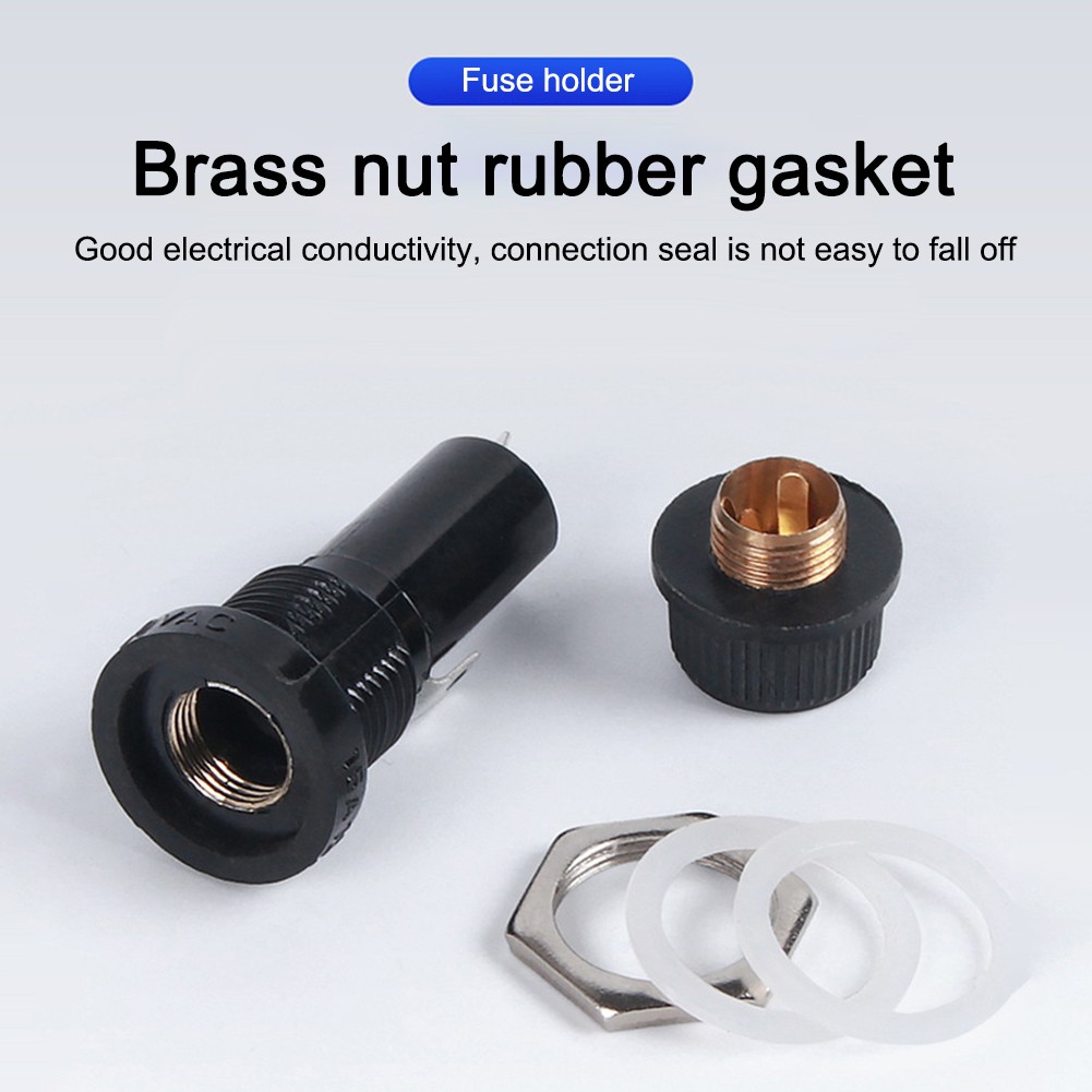 PTF-40 Snap-In 5*20 Fuse Holder 250V 10 Amp Panel Mount Fuse Holder 5x20mm