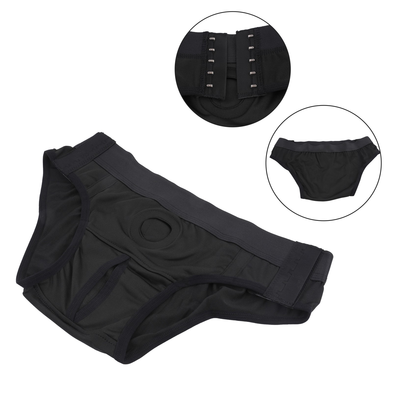 Brand New Underwear 24-34 Inch Waist Black Polyamide Fabric Women/men One Size - Picture 29 of 35