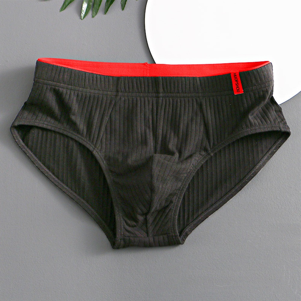 Men’s Underwear Soft Cotton Briefs with Pouch and Solid Colors for All Seasons