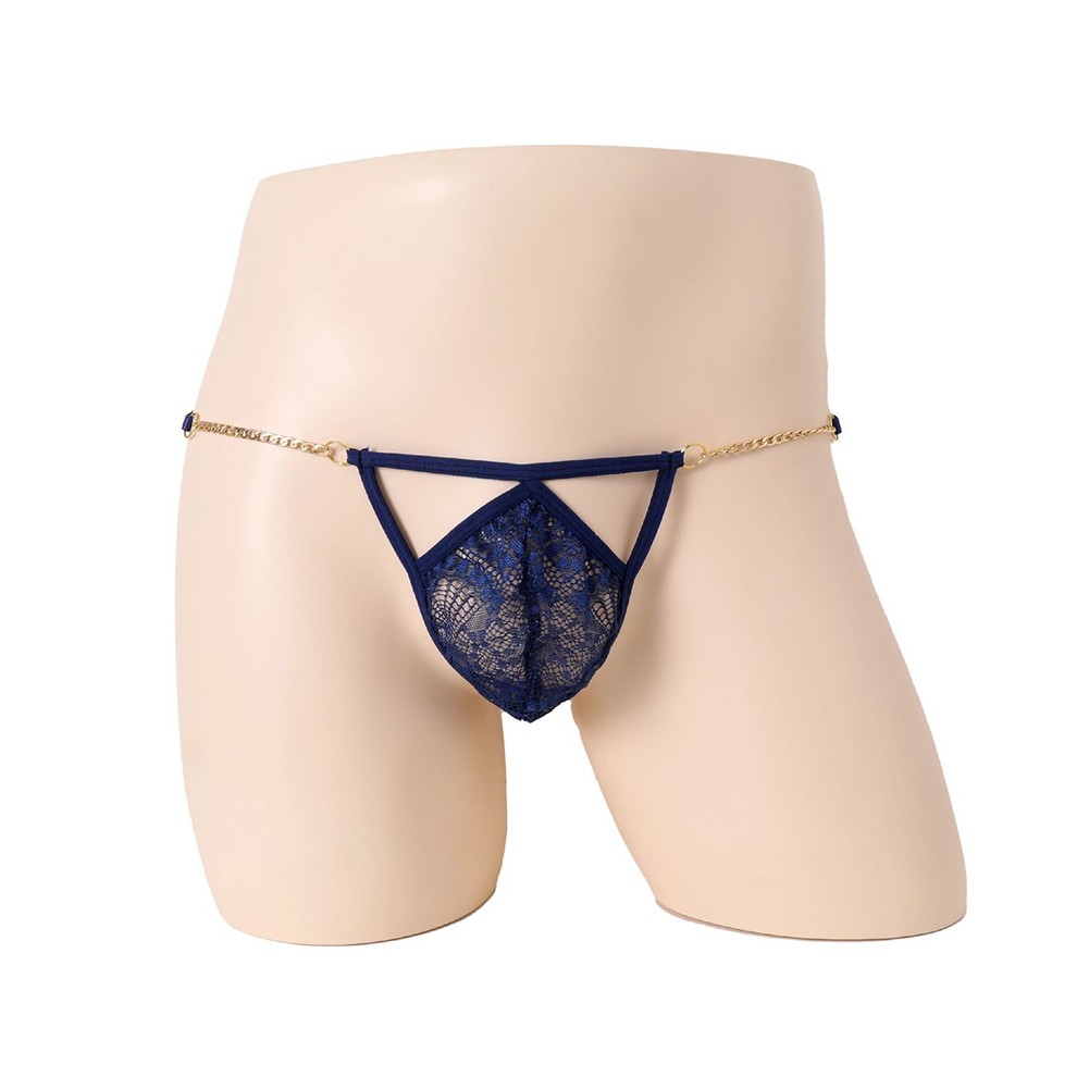 Men's Sexy G String Thongs with Lace Detailing and Sissy Panties Lingerie - Picture 15 of 19