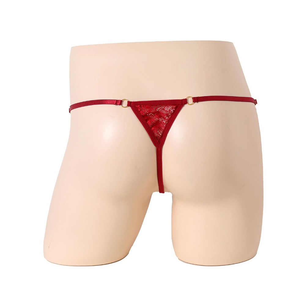 Men's Sexy G String Thongs with Lace Detailing and Sissy Panties Lingerie - Picture 19 of 19