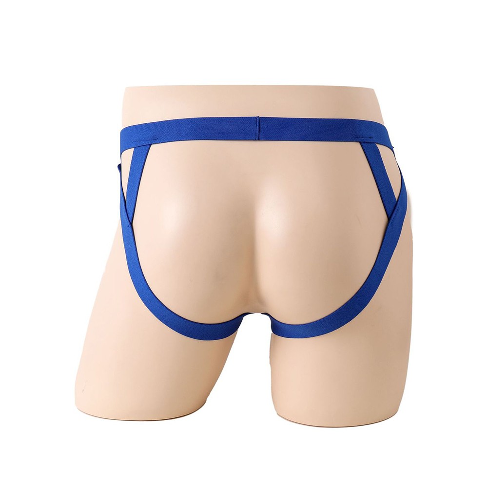 Tendance String homme écharpe jockstrap sans entrejambe sous-vêtements anneau O fourrea