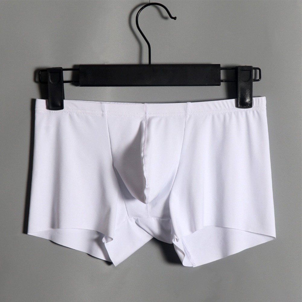 Sexy and Breathable Mens Boxer Briefs with Bulge Pouch made from Ice Silk - Picture 9 of 20