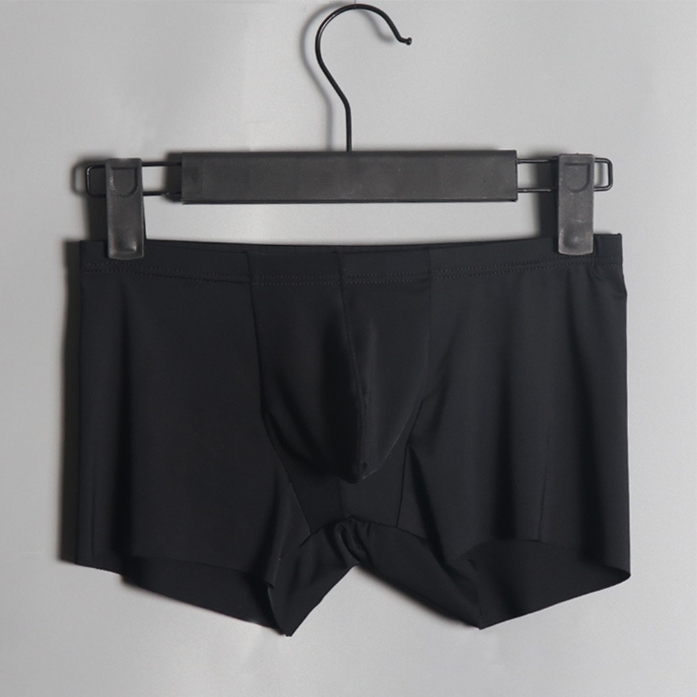 Sexy and Breathable Mens Boxer Briefs with Bulge Pouch made from Ice Silk - Picture 13 of 20
