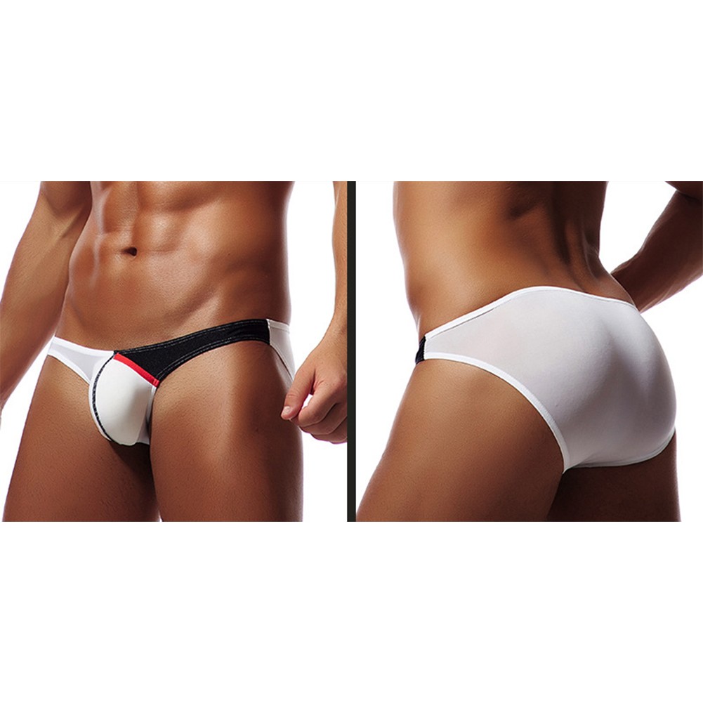 Lightweight Men's Ice Silk Bikini Briefs Trunks Underwear Shorts White M 2XL - Picture 16 of 27