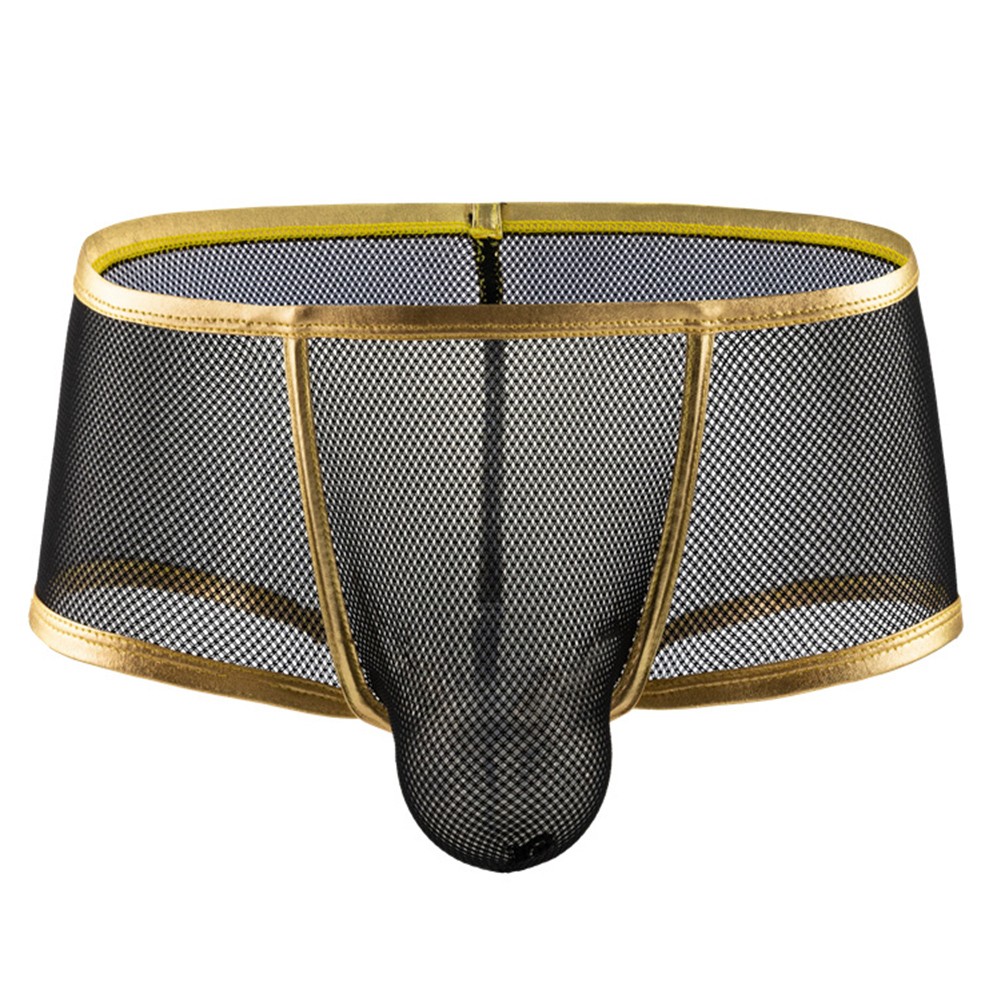 Sexy Men's Low Waist Mesh Underwear Briefs Breathable Panties Lingerie - Imagen 16 de 19