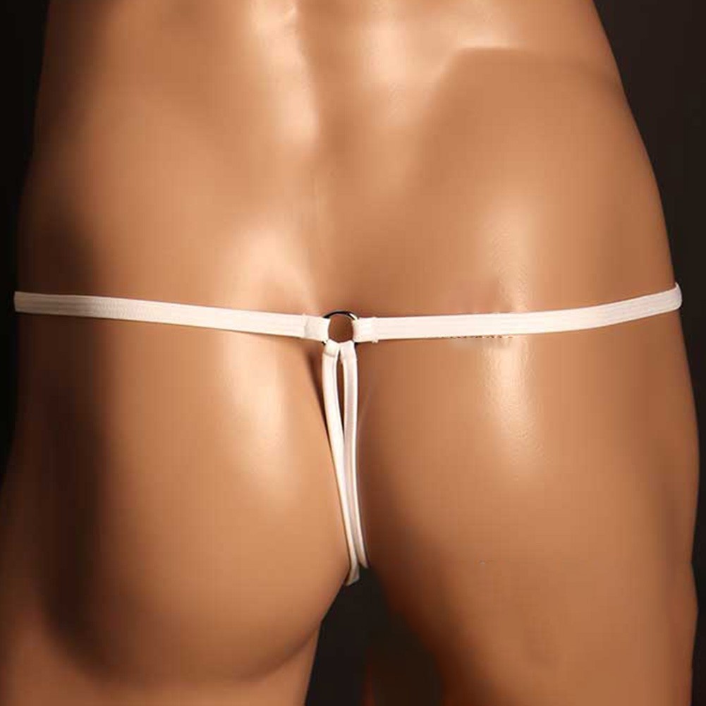 Sous vêtement string taille basse homme nylon régulier couleur unie pochette d - Picture 28 of 28