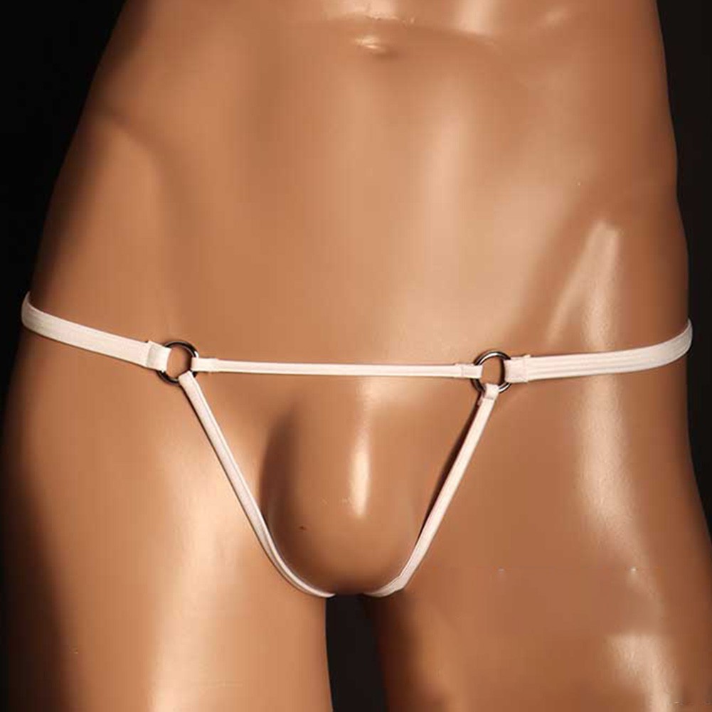 Sous vêtement string taille basse homme nylon régulier couleur unie pochette d - Picture 26 of 28