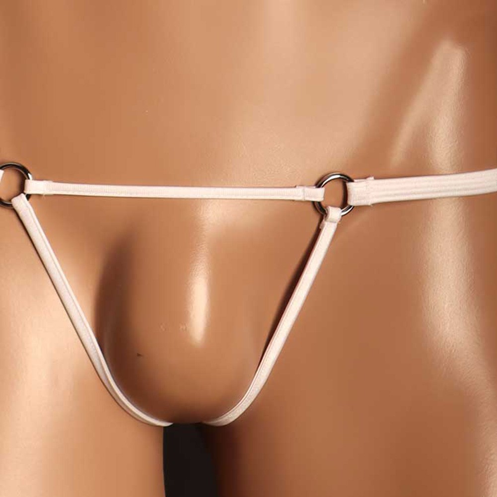Sous vêtement string taille basse homme nylon régulier couleur unie pochette d - Picture 27 of 28