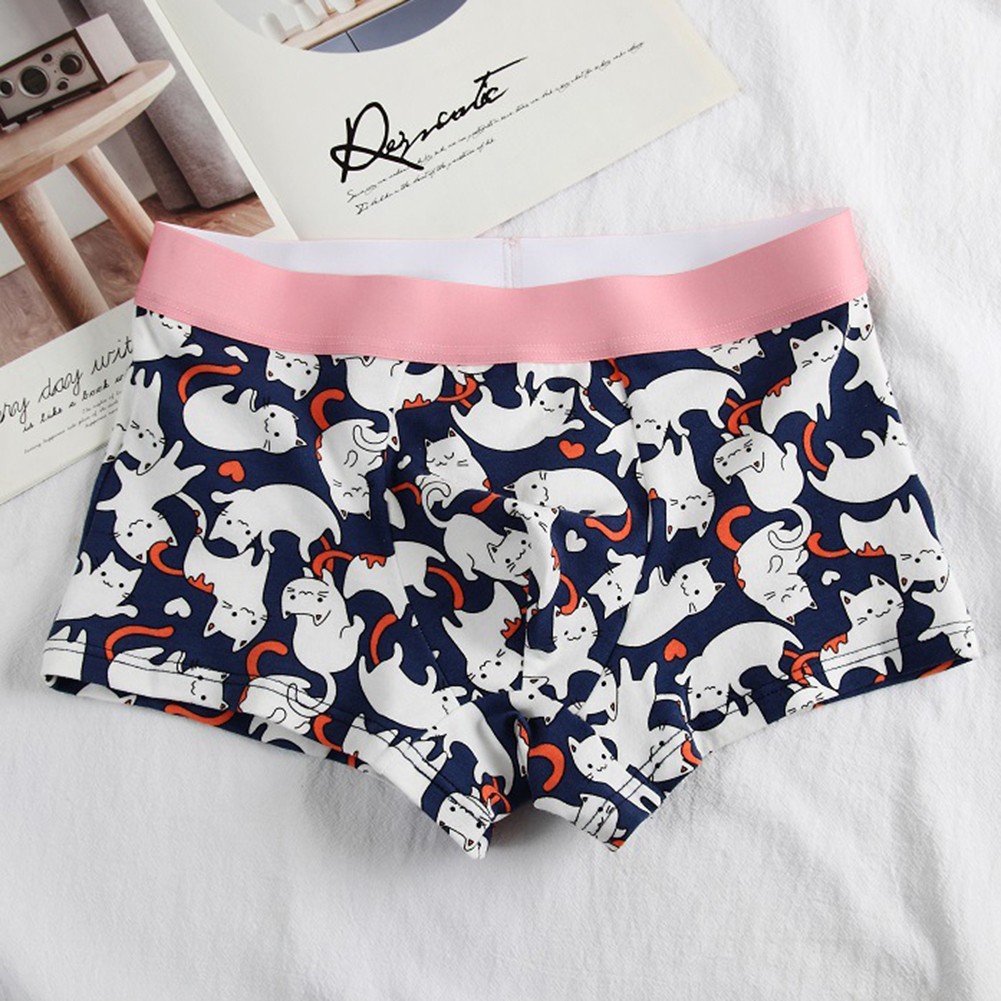 Kuschelige und süße Herren Boxershorts Baumwolle Atmungsaktiv Stoff Cartoon Druck - Bild 14 von 16