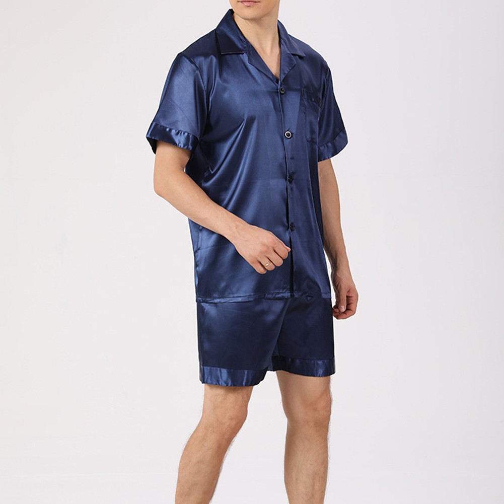 Pyjama homme chaud vêtements de nuit short points de vente émulation douce soie hygroscopique