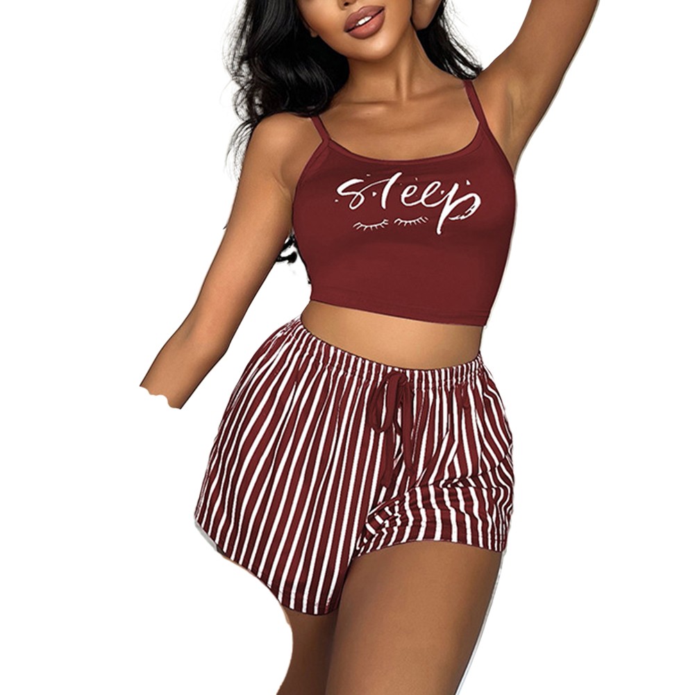 Kuscheliges Damen Nachtwäsche Set Streifen Print Schlafanzug für einen guten S - Bild 13 von 22