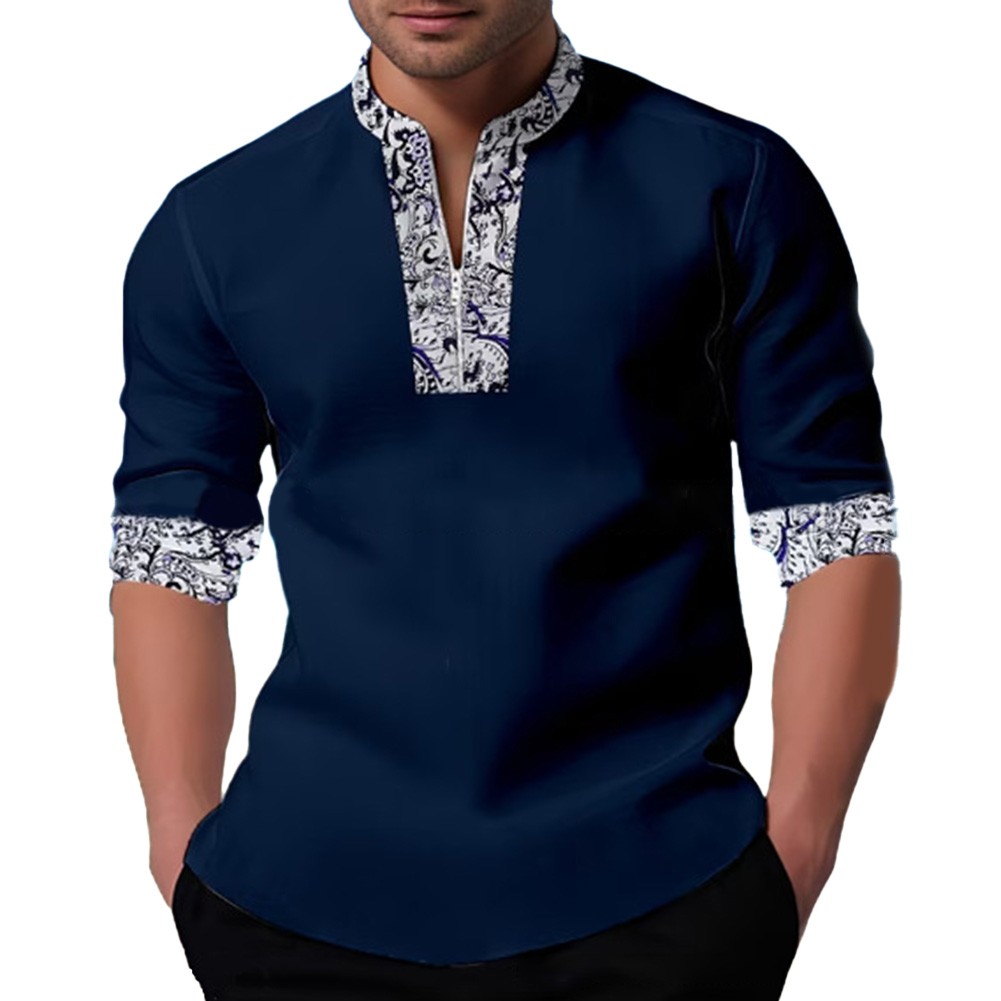 Chemise Homme Hauts vente en gros Élégant Vacances Hiver Plaquet Printemps Automne Décoratif
