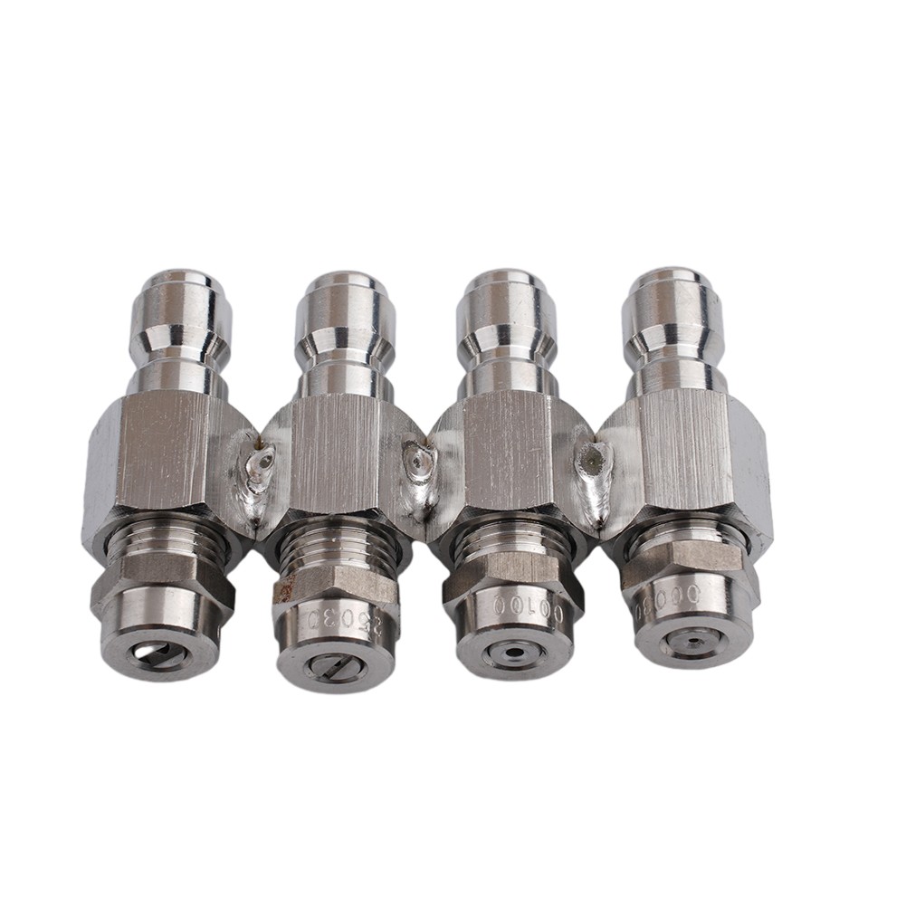 2.5 GPM Pressure Washer Nozzle - J Rod 4-Way Tip Holder With Quick Connect, Includes 4 Spray Tips