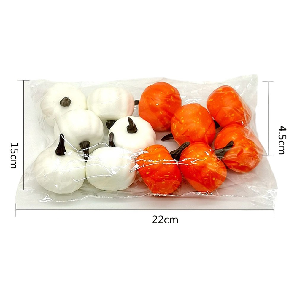 Artificial Pumpkin Artificial Pumpkin 7/12pcs Delicate Realistic Stripes - Picture 19 of 19
