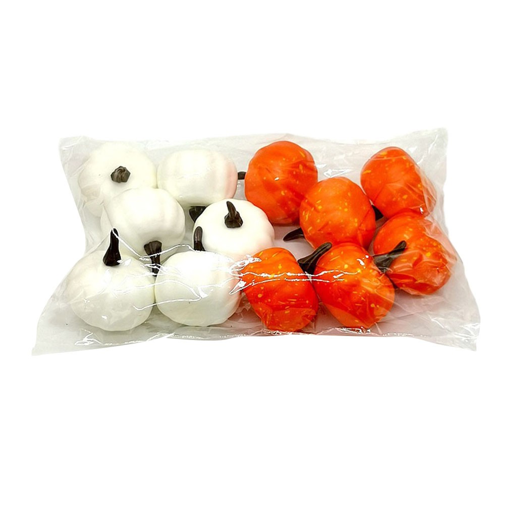 Artificial Pumpkin Artificial Pumpkin 7/12pcs Delicate Realistic Stripes - Picture 17 of 19