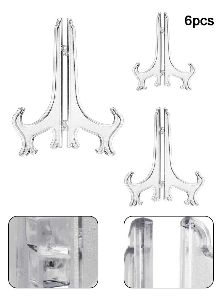 High Quality Tray Rack Display Stand Plastic Pedestal Set Stand Easel 6PCS