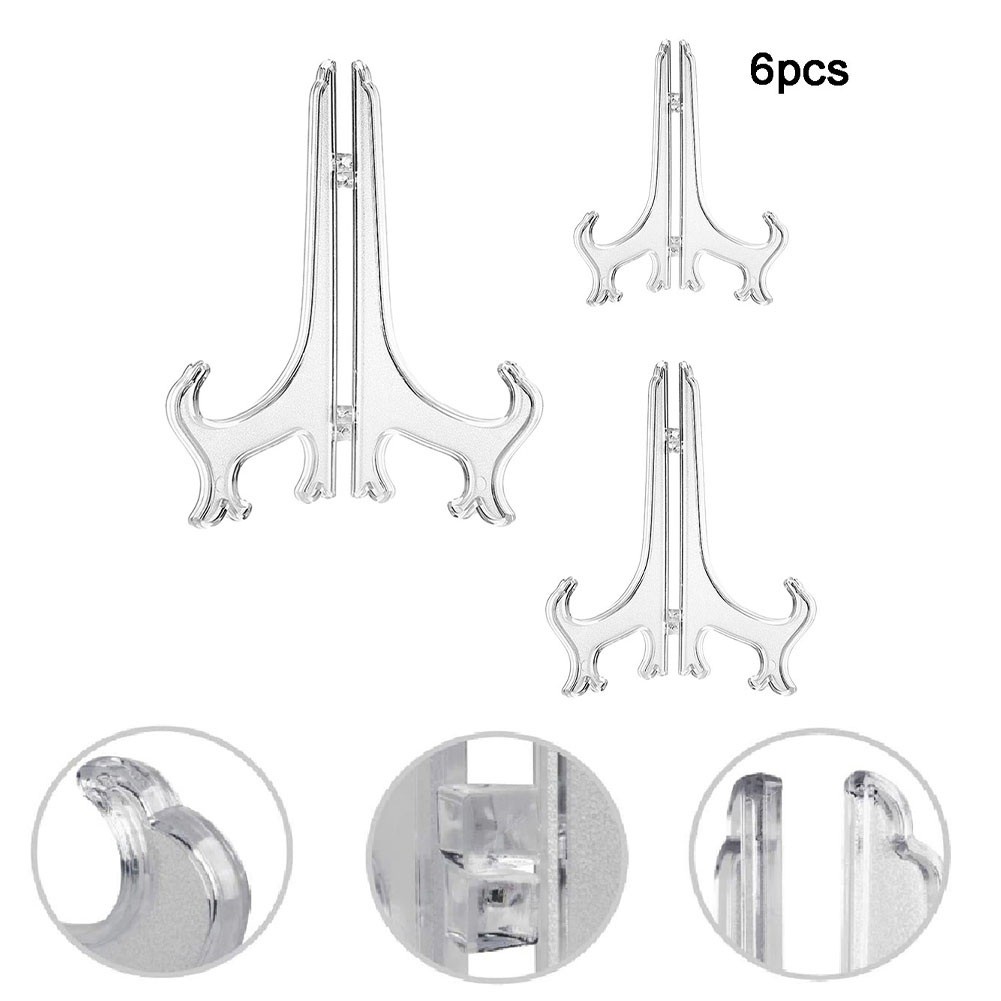 High Quality Tray Rack Display Stand Plastic Pedestal Set Stand Easel 6PCS