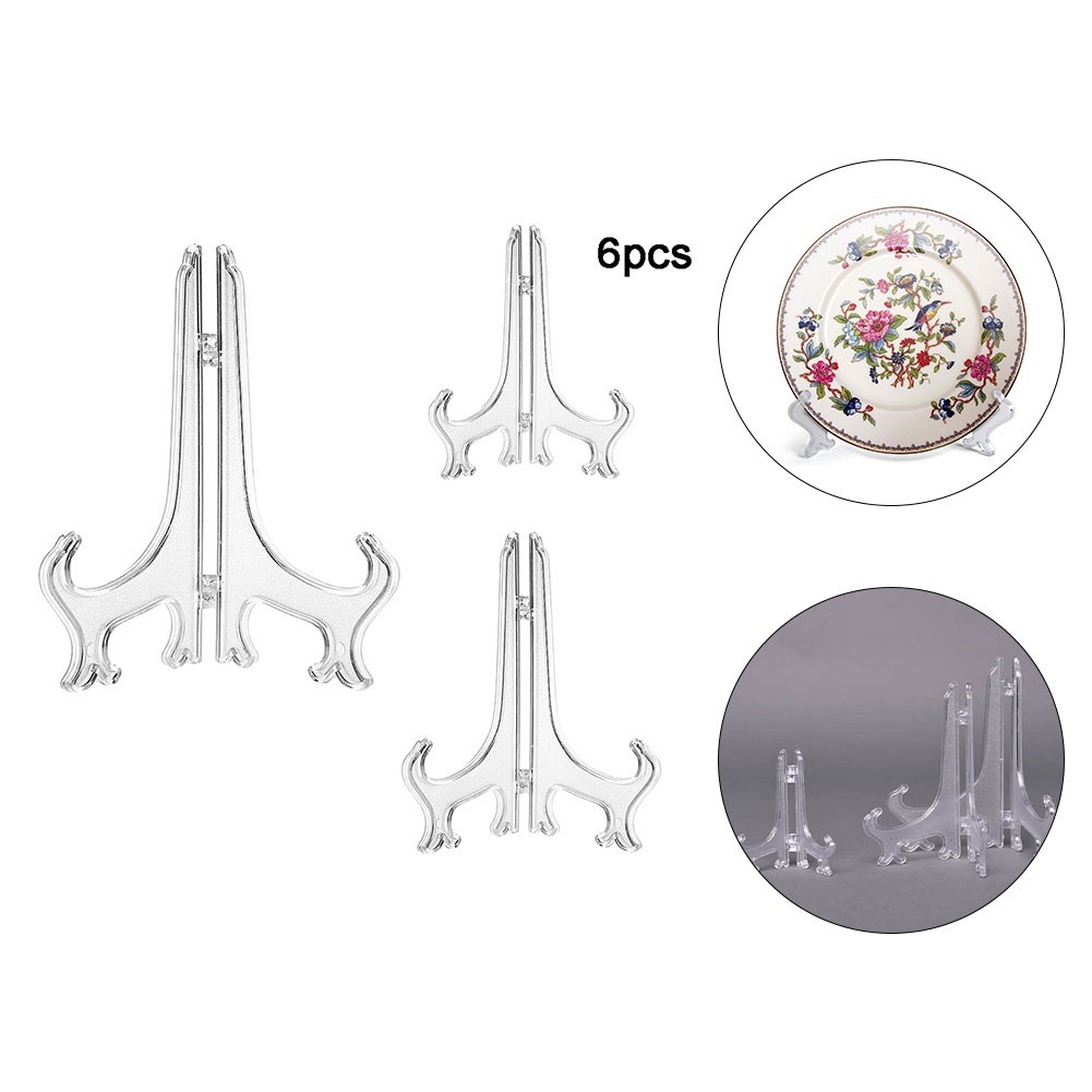 High Quality Tray Rack Display Stand Plastic Pedestal Set Stand Easel 6PCS